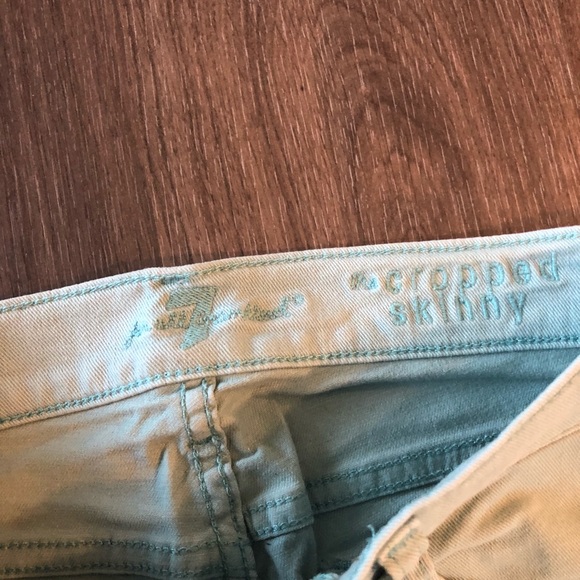 🎉50% OFF! 7 For All Mankind Light Turquoise Jeans - Picture 2 of 4